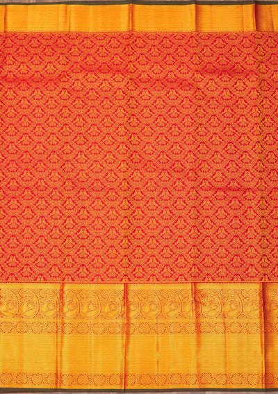 Maroon Zariwork Pure Silk Saree-Koskii