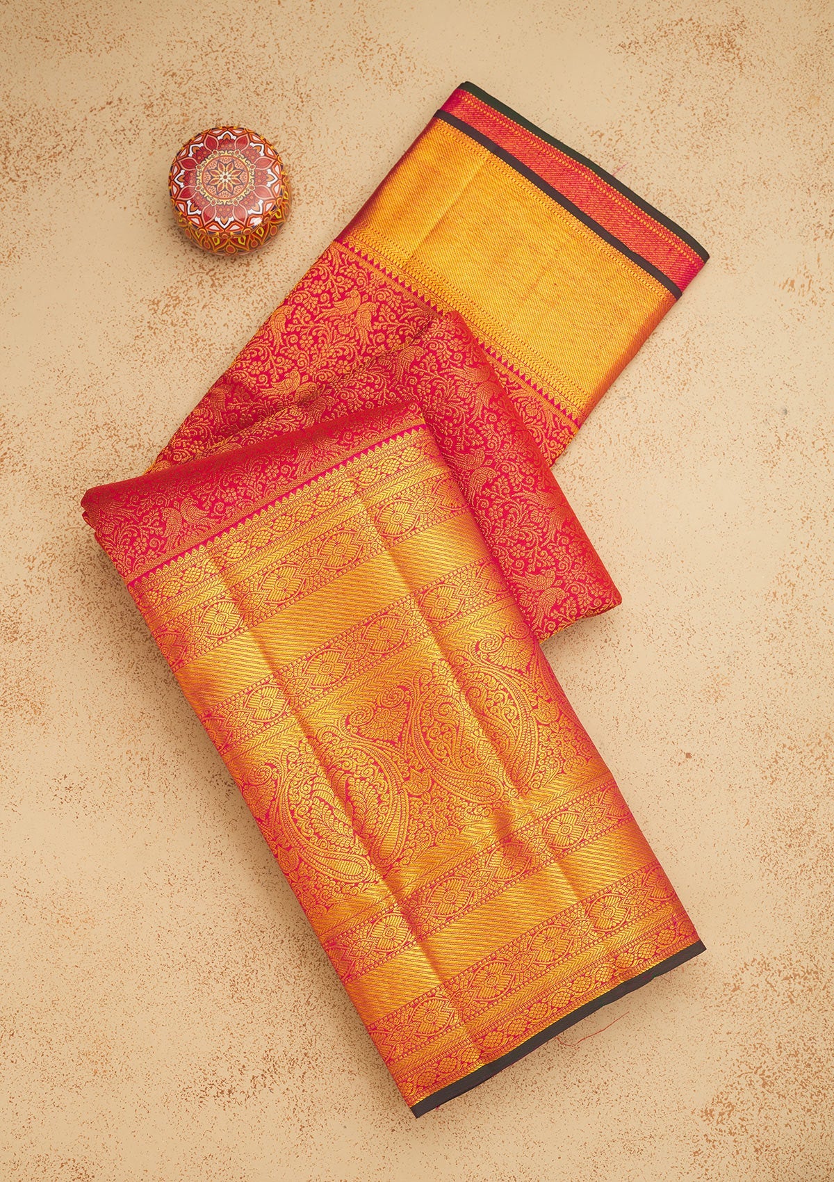 Maroon Zariwork Pure Silk Saree-Koskii