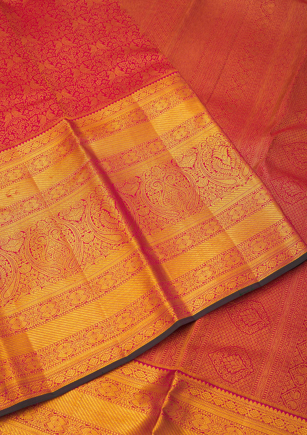 Maroon Zariwork Pure Silk Saree-Koskii