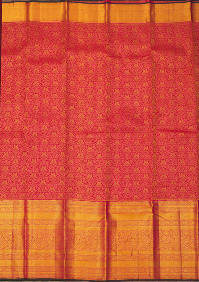 Maroon Zariwork Pure Silk Saree-Koskii