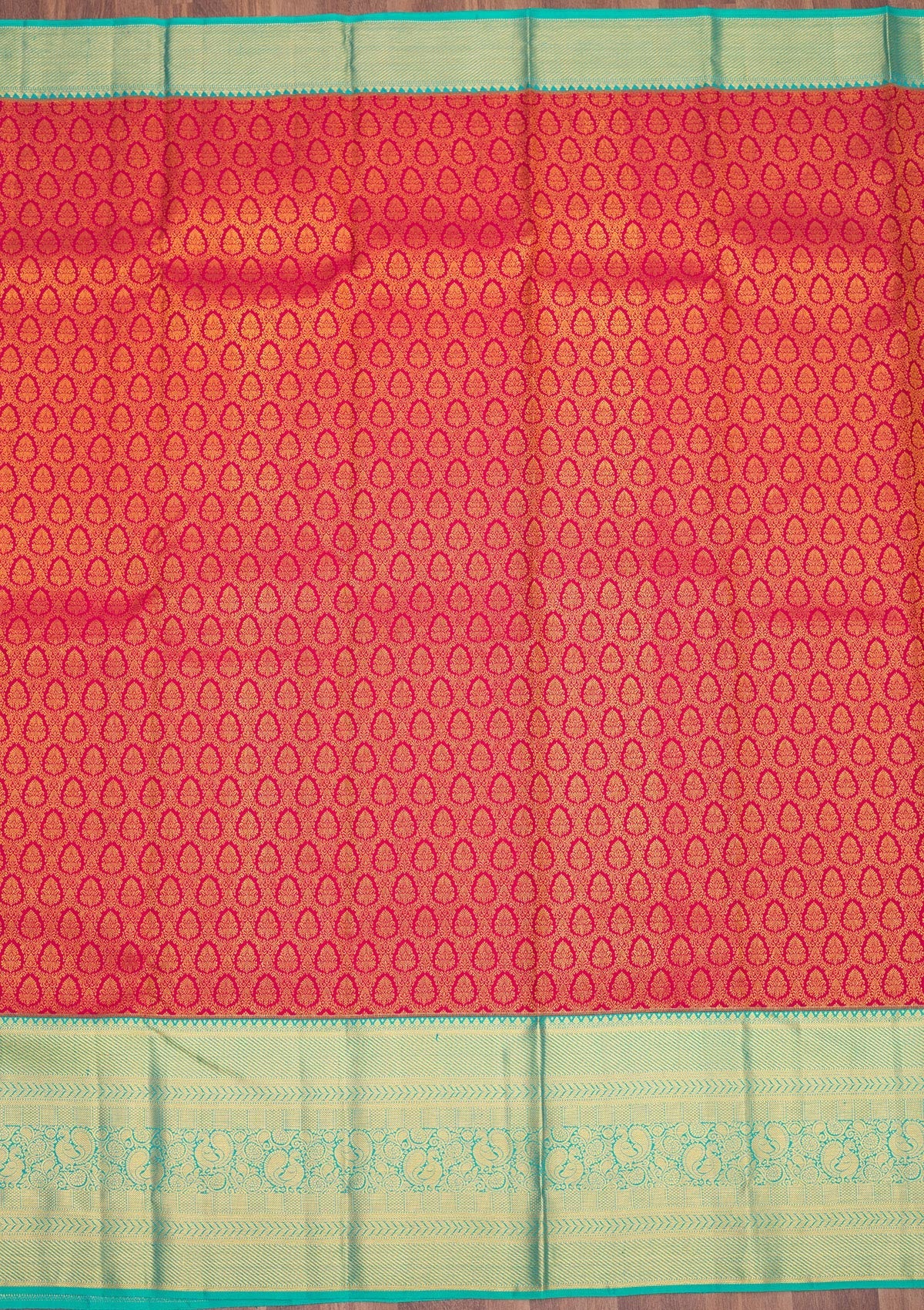 Maroon Zariwork Pure Silk Saree-Koskii