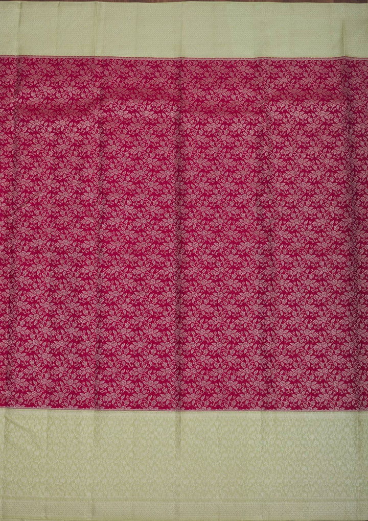 Maroon Zariwork Pure Silk Saree-Koskii