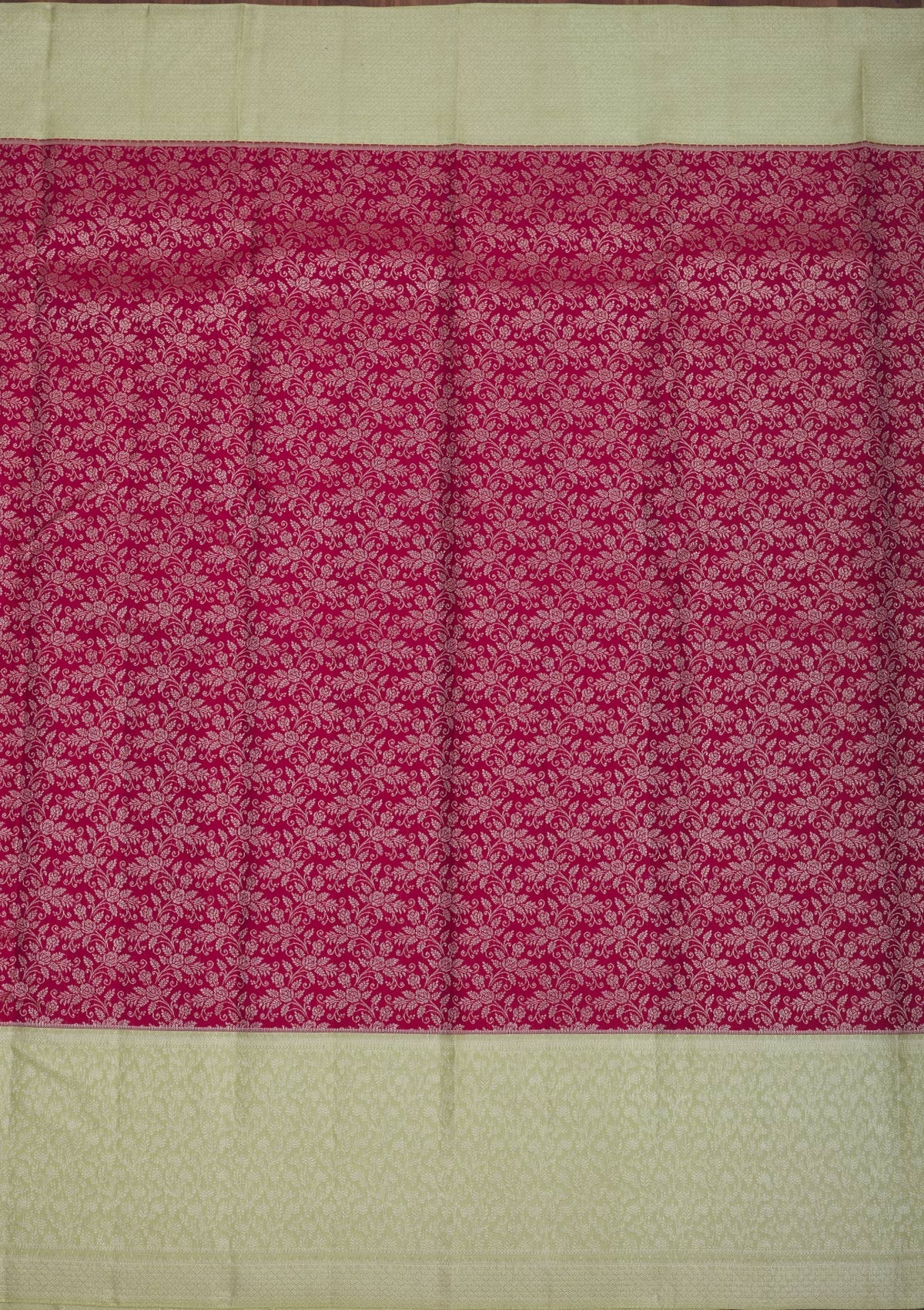 Maroon Zariwork Pure Silk Saree-Koskii