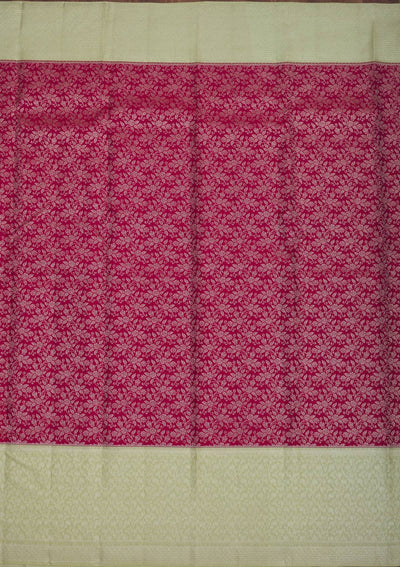 Maroon Zariwork Pure Silk Saree-Koskii