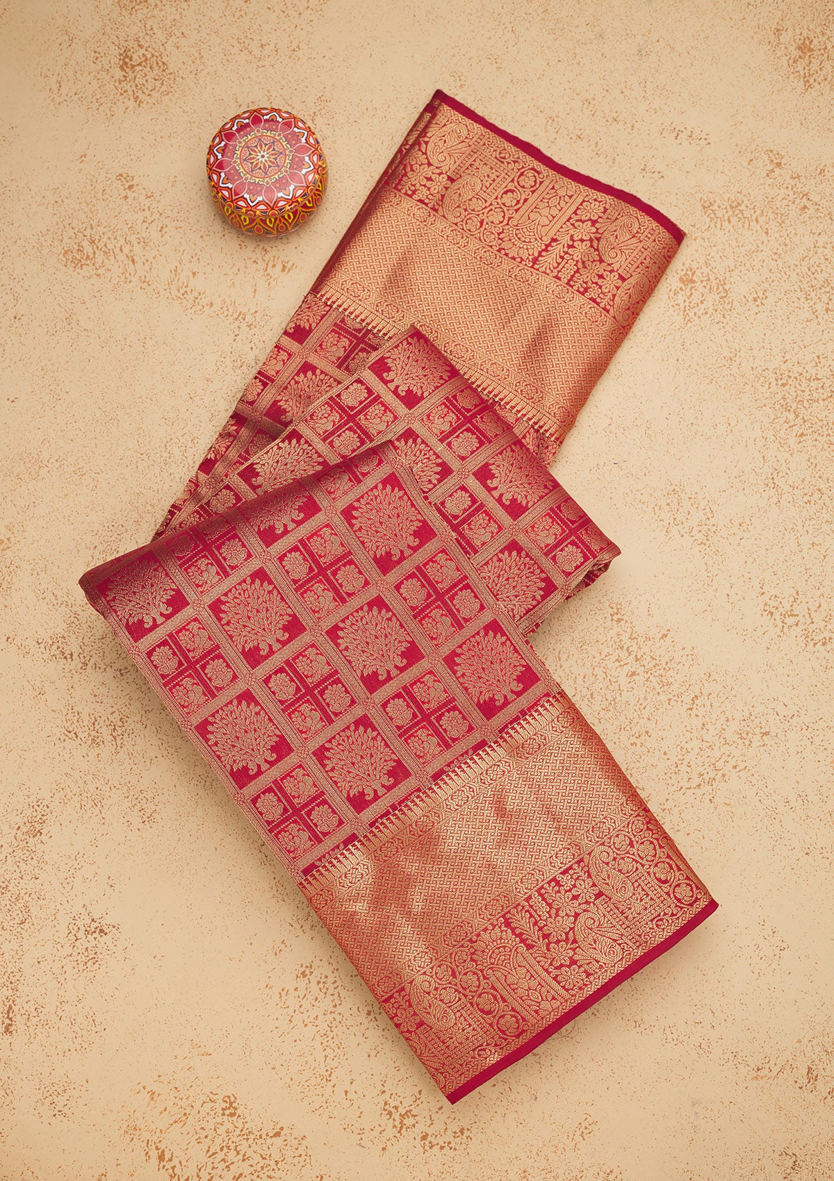 Maroon Zariwork Pure Silk Saree