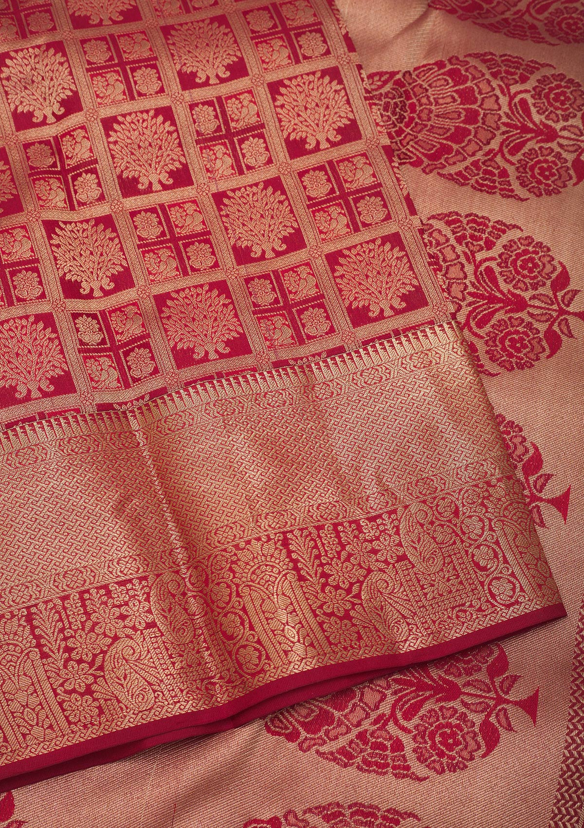 Maroon Zariwork Pure Silk Saree