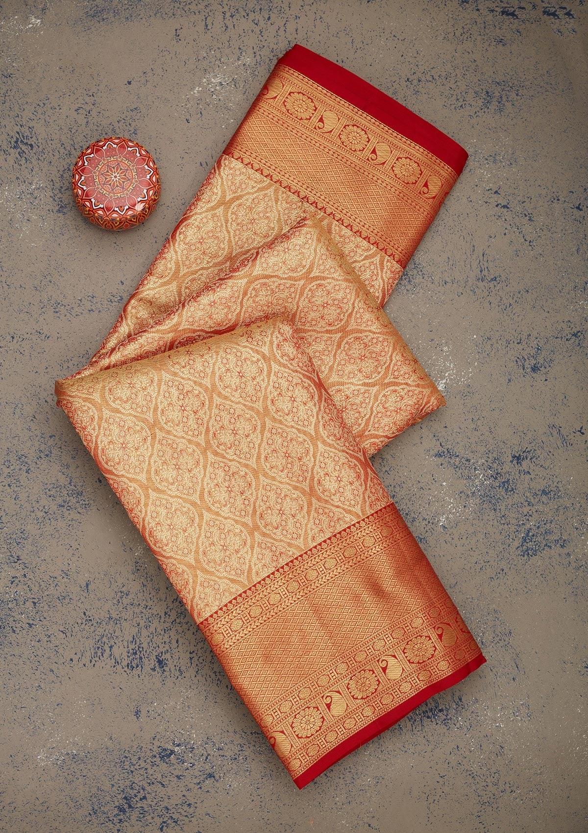 Maroon Zariwork Pure Silk Saree-Koskii