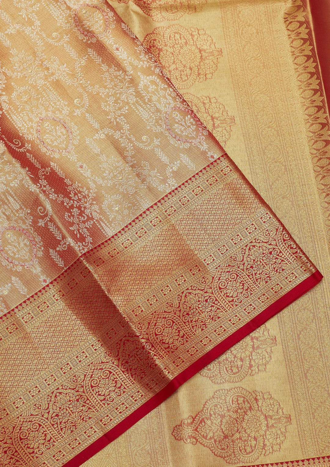 Maroon Zariwork Pure Silk Saree-Koskii