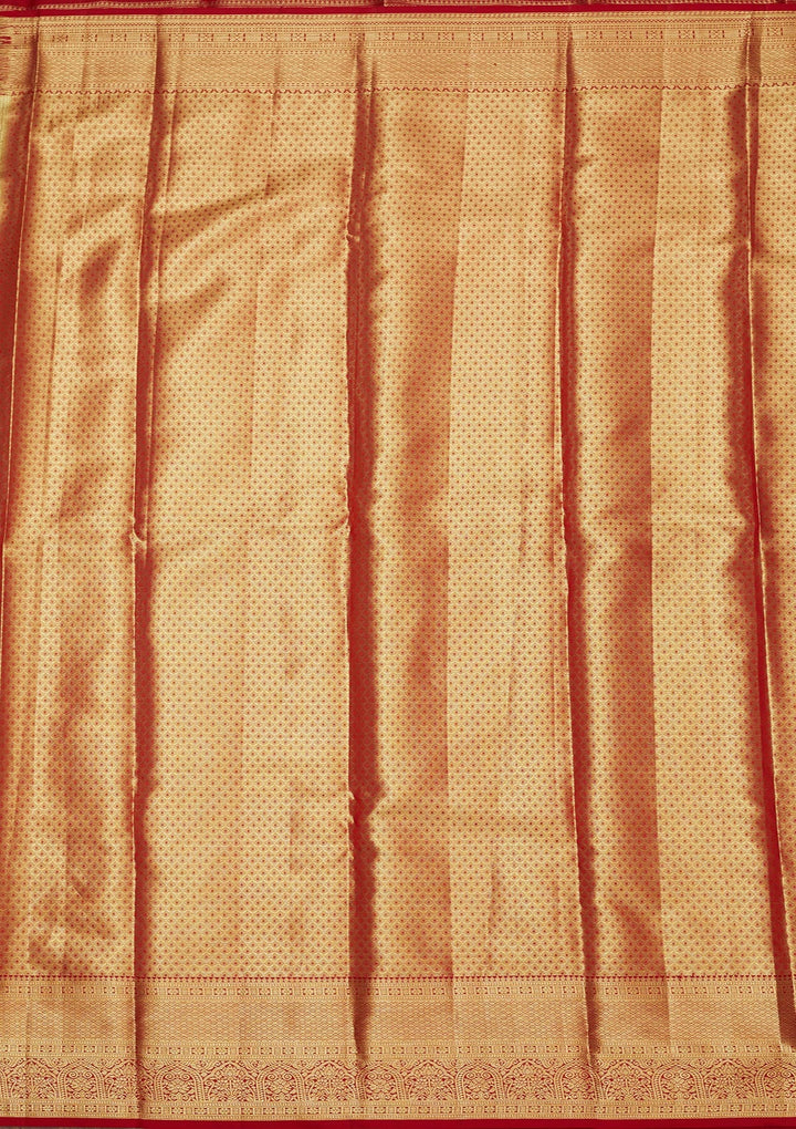 Maroon Zariwork Pure Silk Saree-Koskii