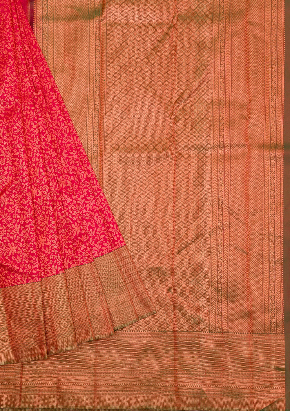 Maroon Zariwork Pure Silk Saree-Koskii