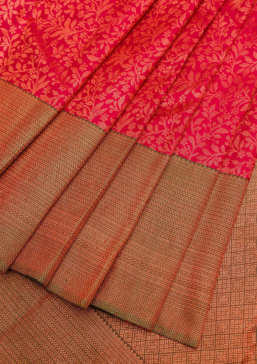 Maroon Zariwork Pure Silk Saree-Koskii