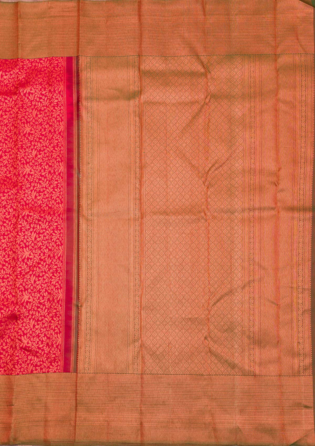 Maroon Zariwork Pure Silk Saree-Koskii