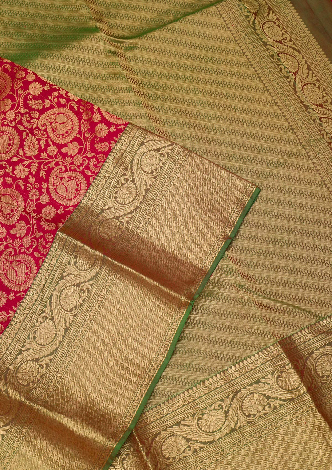 Maroon Zariwork Pure Silk Saree-Koskii