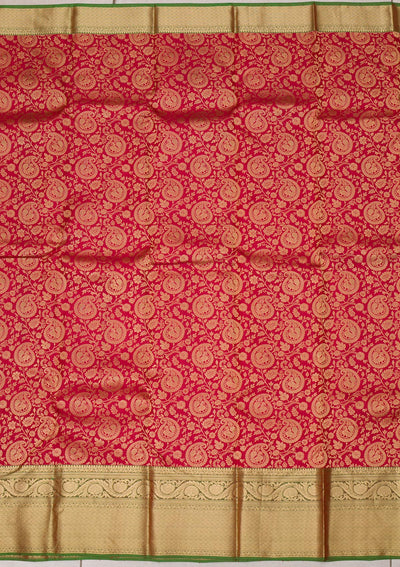 Maroon Zariwork Pure Silk Saree-Koskii