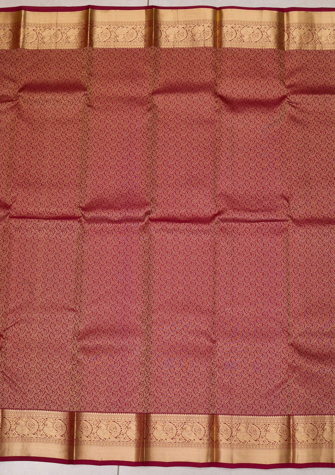 Maroon Zariwork Pure Silk Saree-Koskii