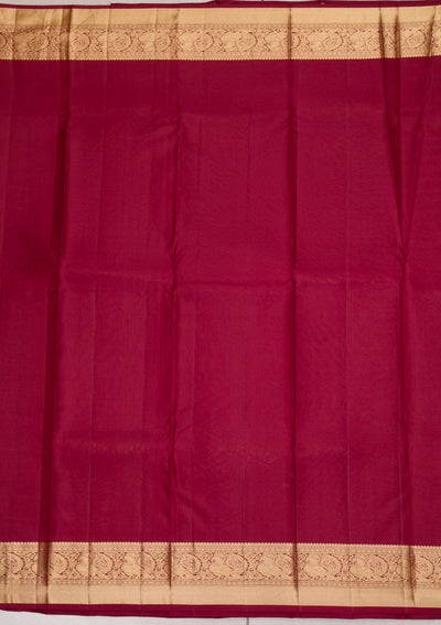 Maroon Zariwork Pure Silk Saree-Koskii