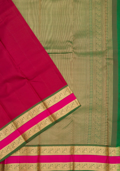 Maroon Zariwork Pure Silk Saree-Koskii