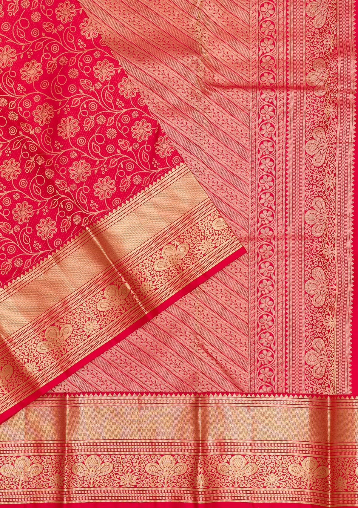 Maroon Zariwork Pure Silk Saree-Koskii