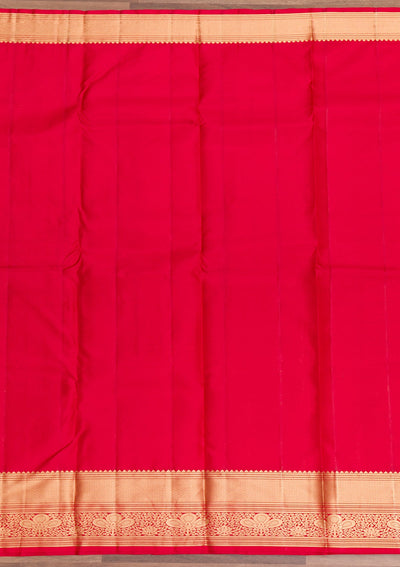 Maroon Zariwork Pure Silk Saree-Koskii