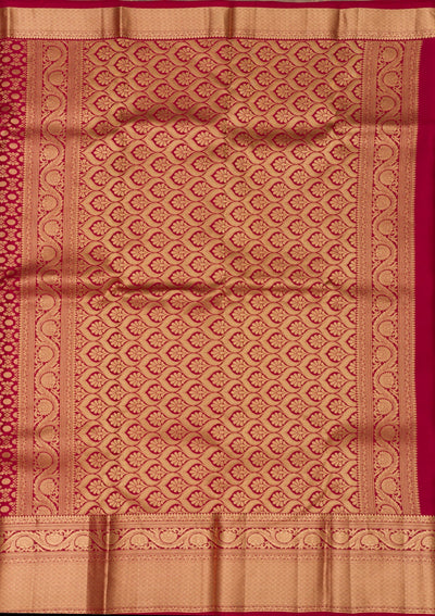 Maroon Zariwork Pure Silk Saree-Koskii