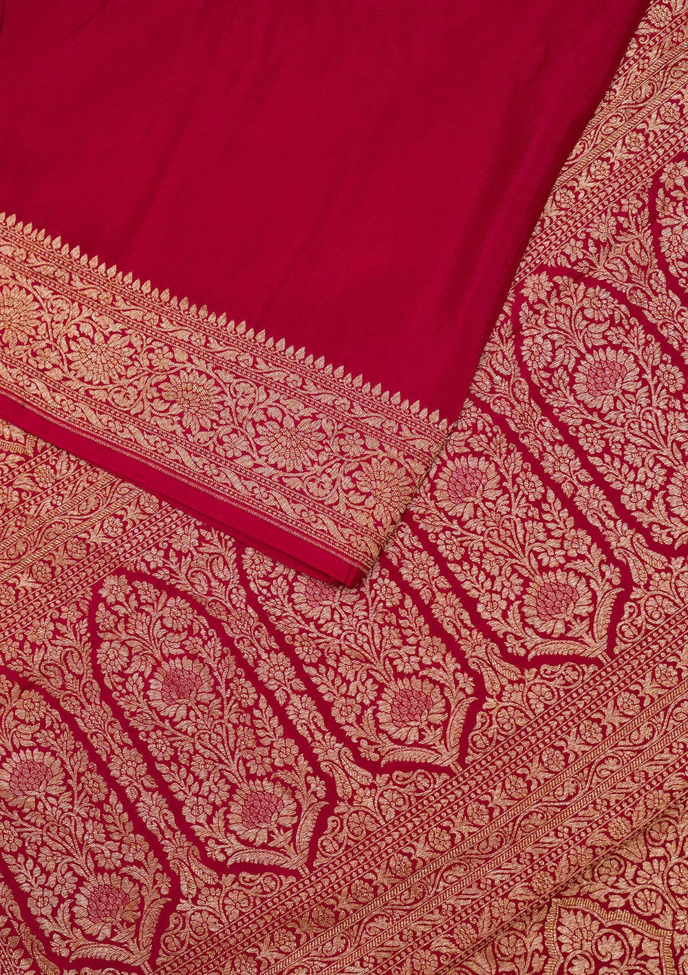 Maroon Zariwork Pure Silk Saree-Koskii