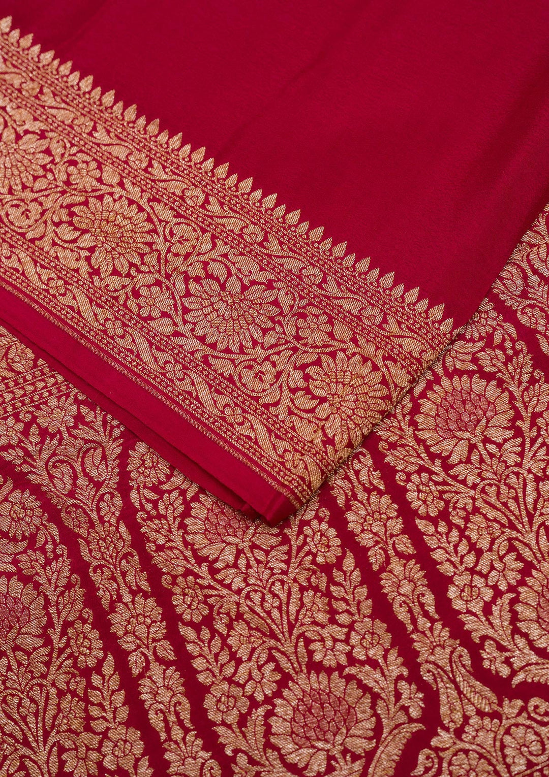 Maroon Zariwork Pure Silk Saree-Koskii
