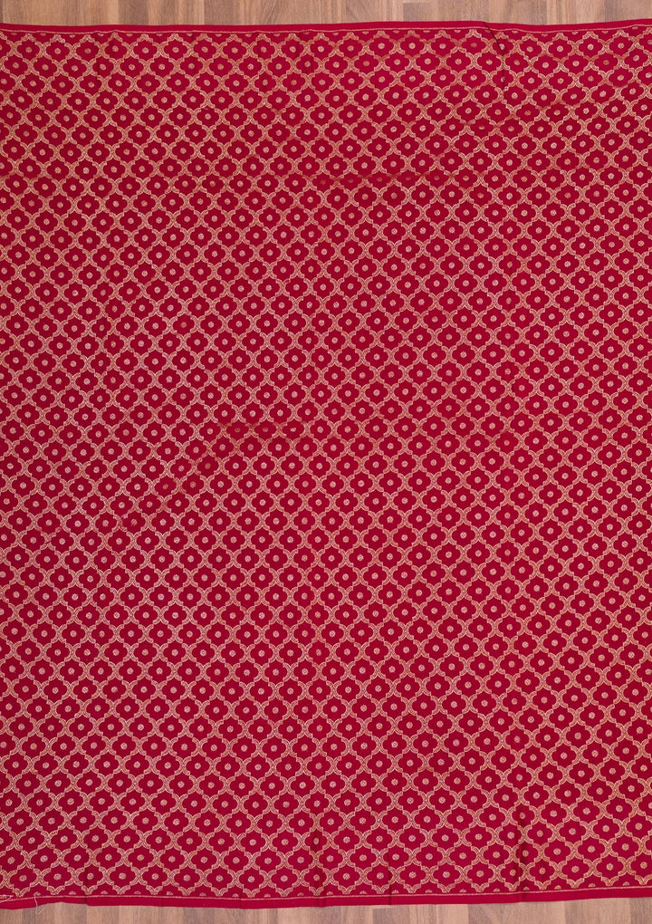 Maroon Zariwork Pure Silk Saree-Koskii