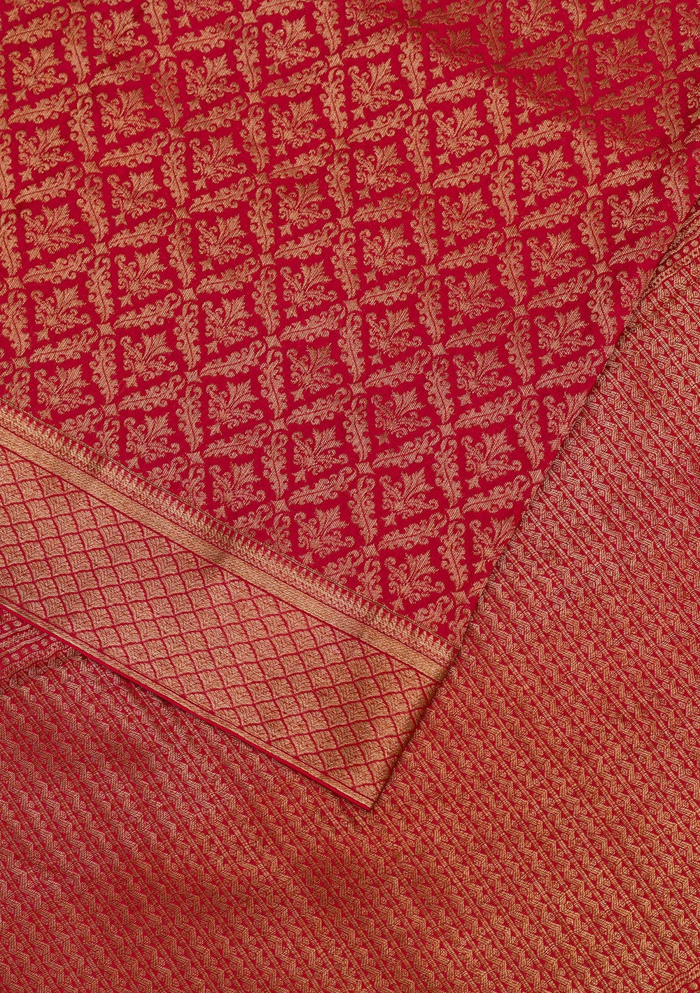 Maroon Zariwork Pure Silk Saree-Koskii