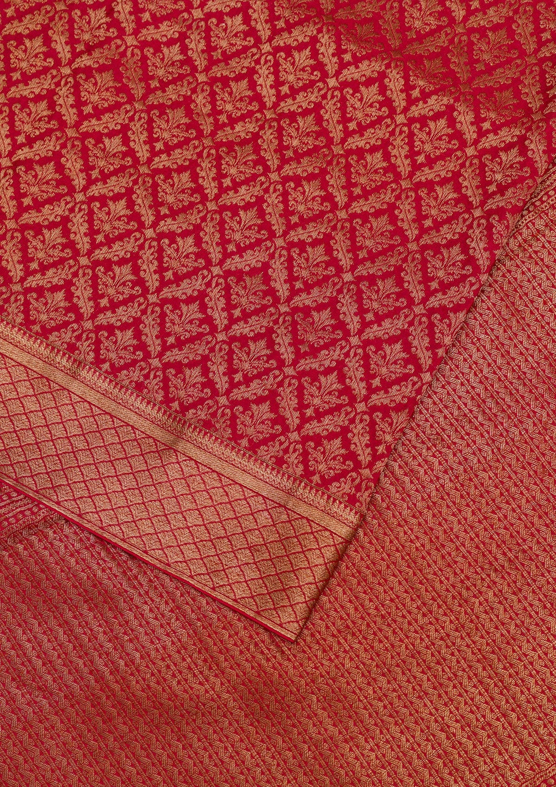 Maroon Zariwork Pure Silk Saree-Koskii
