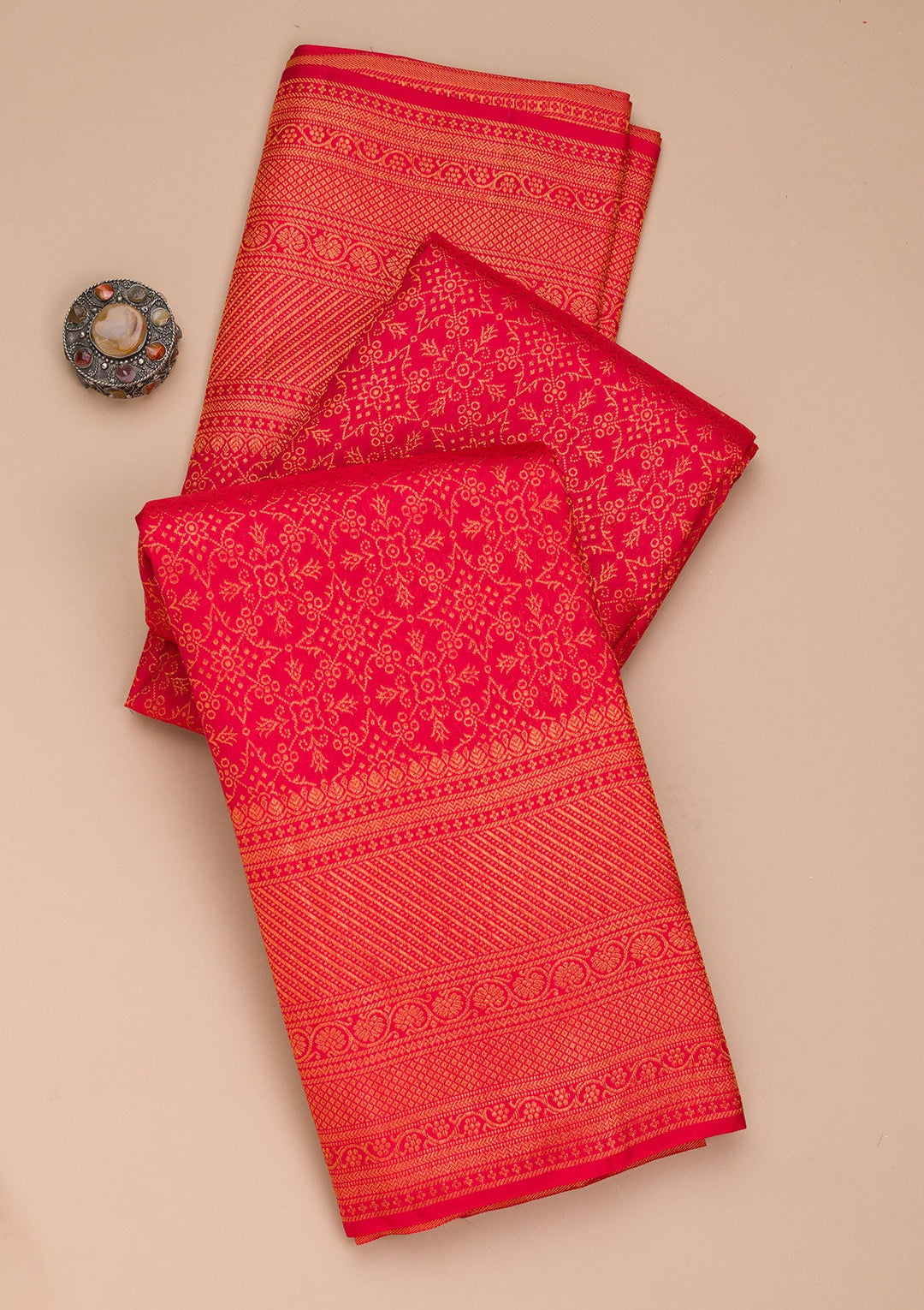 Maroon Zariwork Pure Silk Saree-Koskii