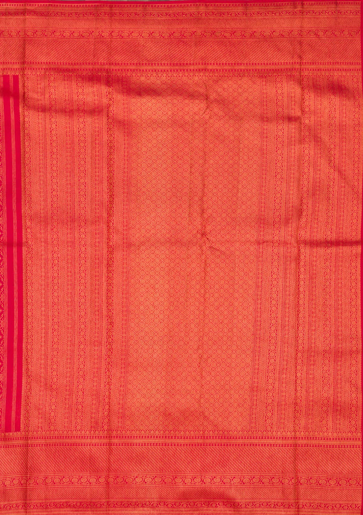 Maroon Zariwork Pure Silk Saree-Koskii