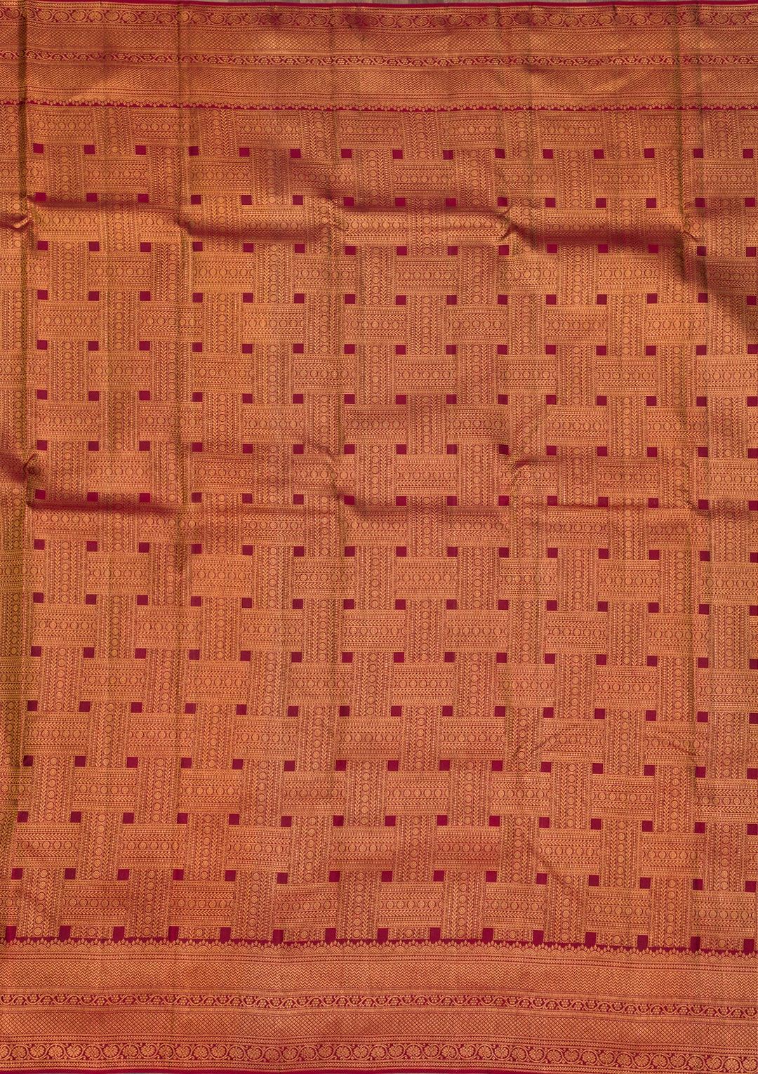 Maroon Zariwork Pure Silk Saree-Koskii