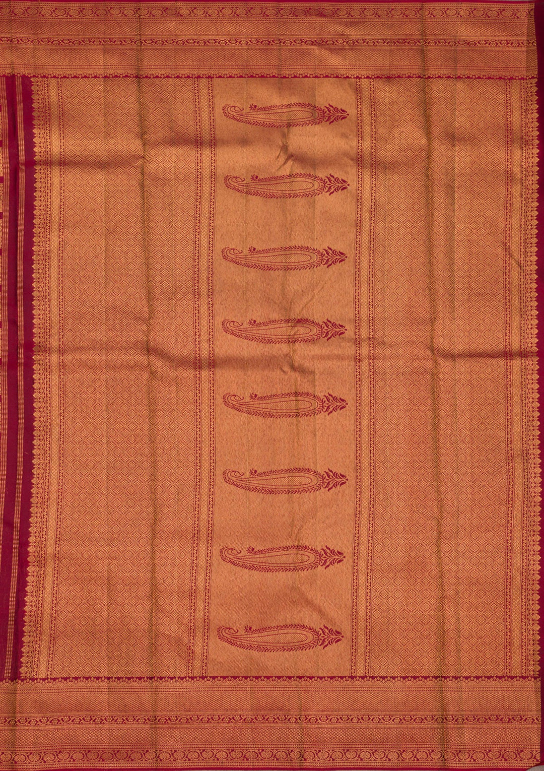 Maroon Zariwork Pure Silk Saree-Koskii