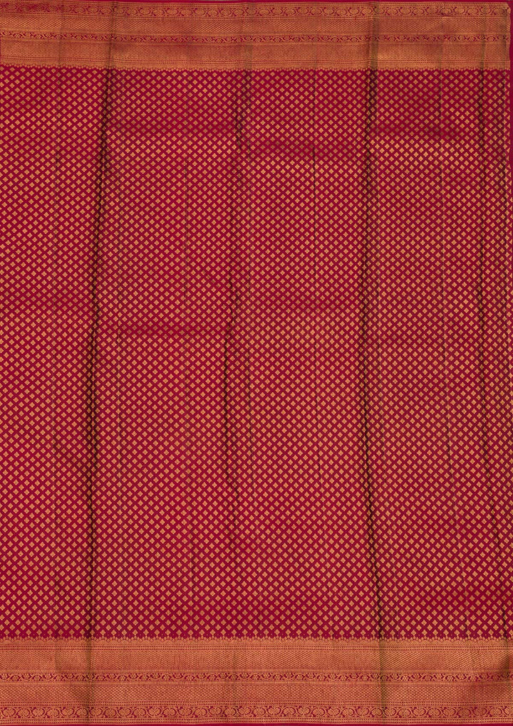 Maroon Zariwork Pure Silk Saree-Koskii