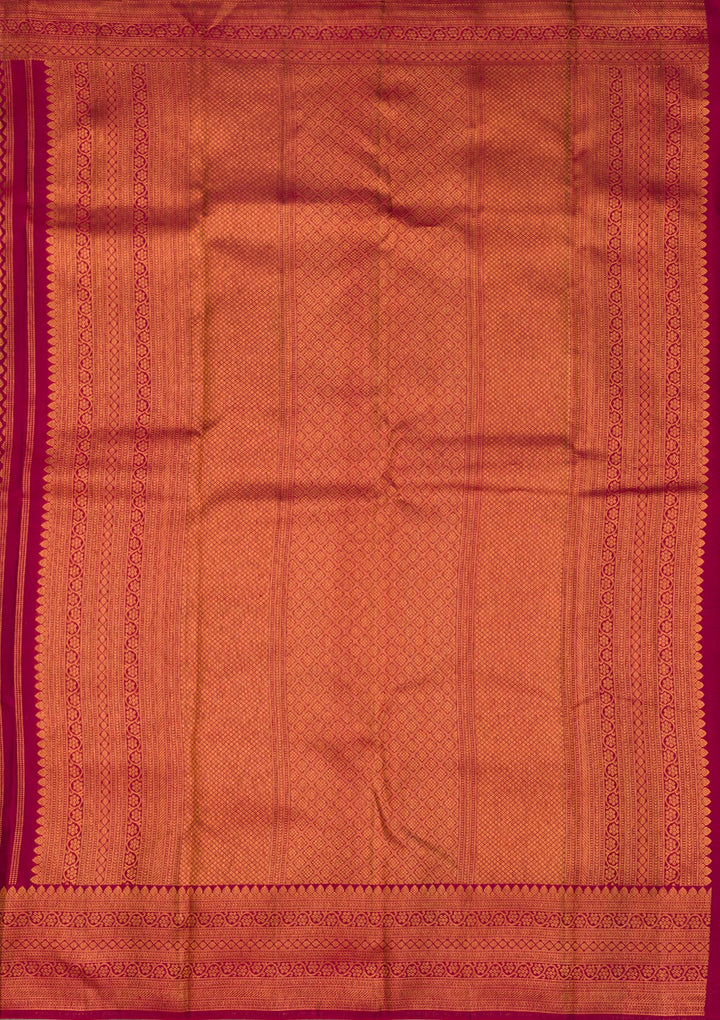 Maroon Zariwork Pure Silk Saree-Koskii