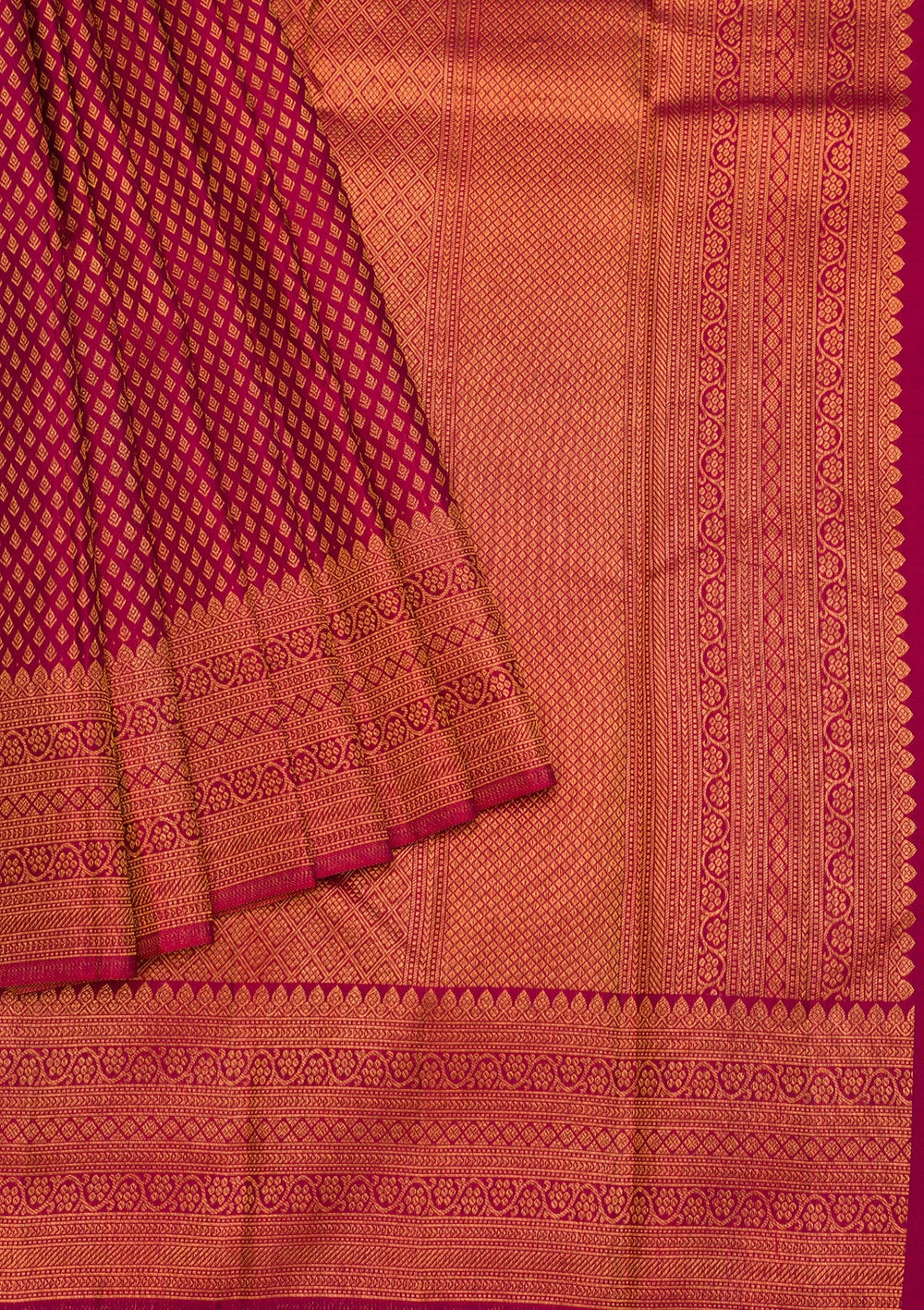 Maroon Zariwork Pure Silk Saree-Koskii