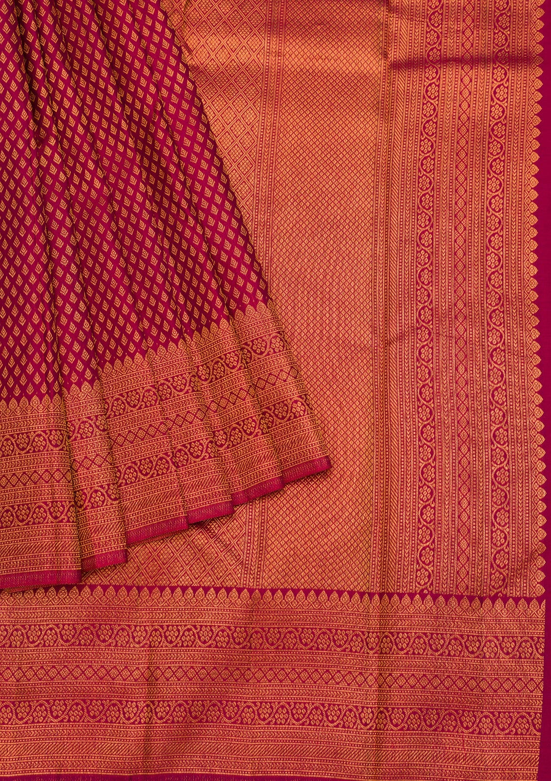 Maroon Zariwork Pure Silk Saree-Koskii