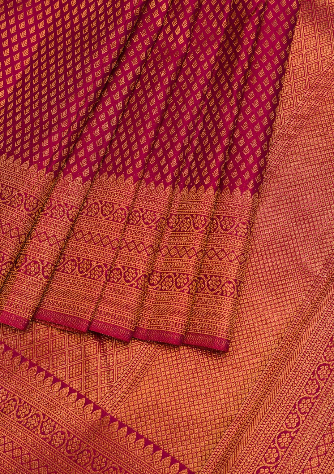 Maroon Zariwork Pure Silk Saree-Koskii