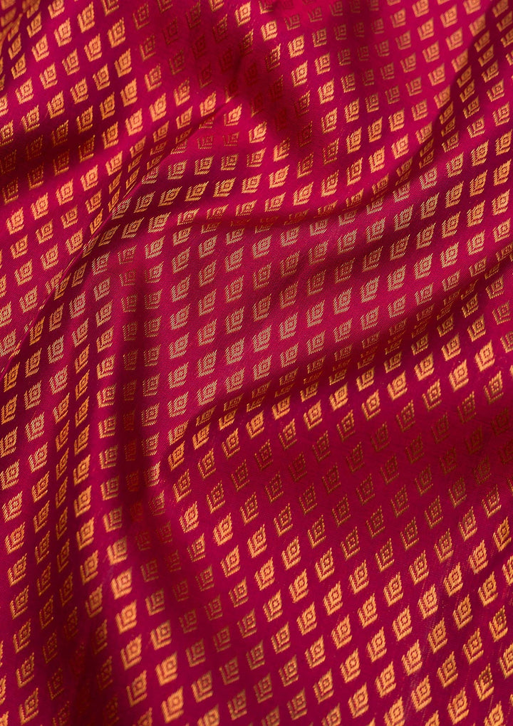 Maroon Zariwork Pure Silk Saree-Koskii