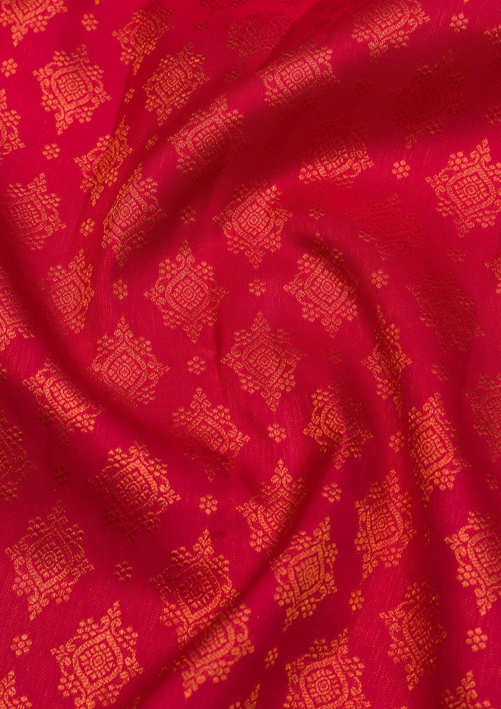 Maroon Zariwork Pure Silk Saree-Koskii