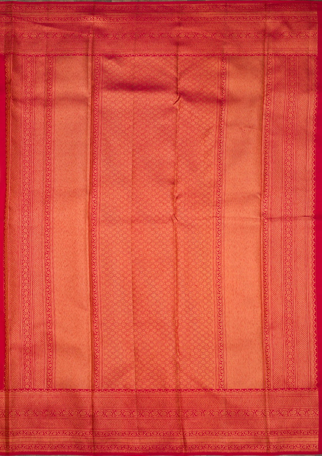 Red Zariwork Pure Silk Saree-Koskii