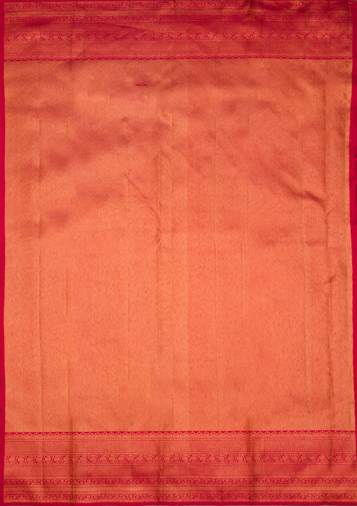 Red Zariwork Pure Silk Saree-Koskii