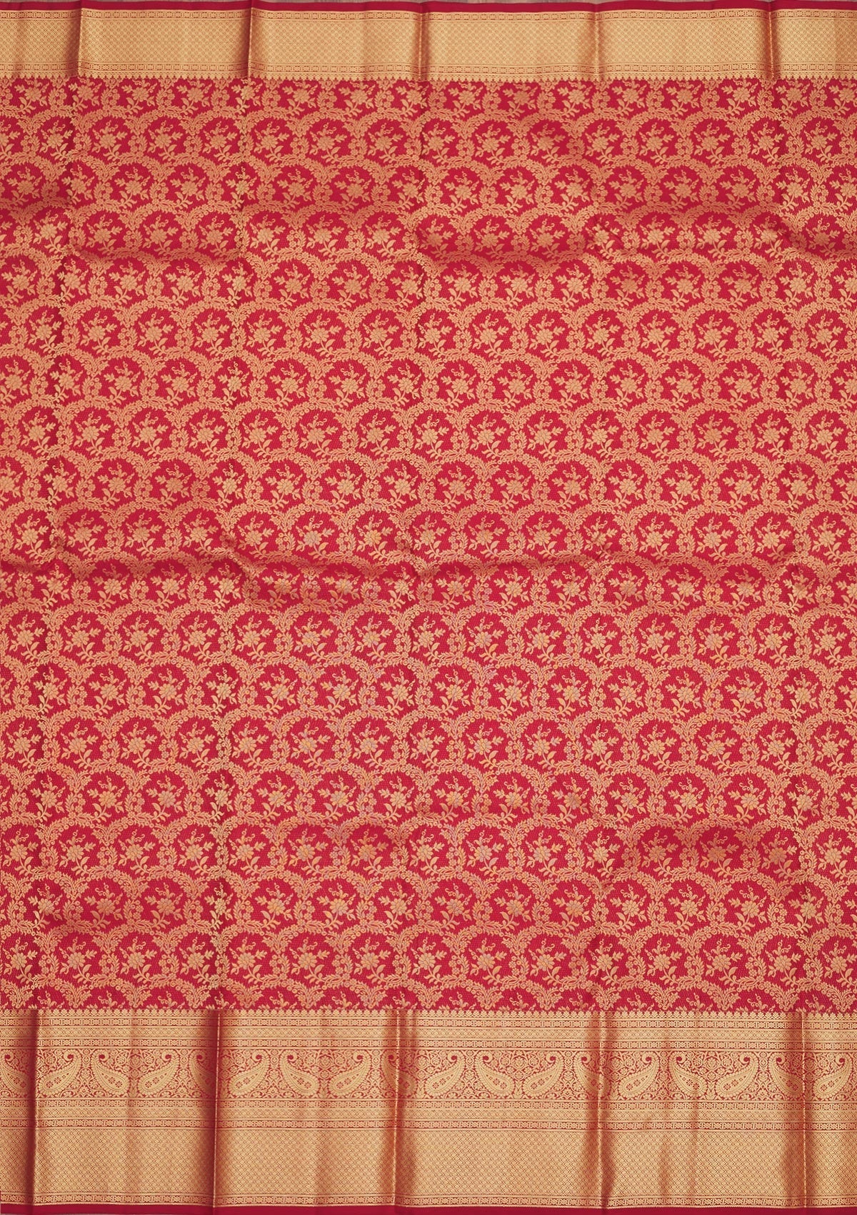 Maroon Zariwork Pure Silk Saree-Koskii