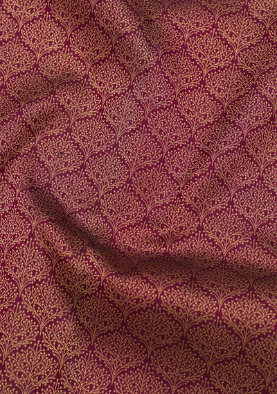 Maroon Zariwork Pure Silk Saree-Koskii