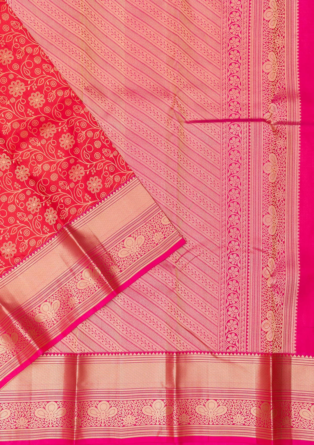Maroon Zariwork Pure Silk Saree-Koskii