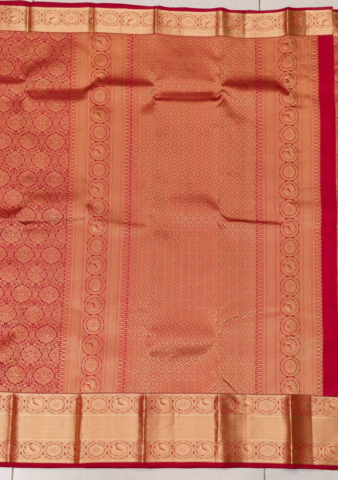 Maroon Zariwork Pure Silk Saree-Koskii