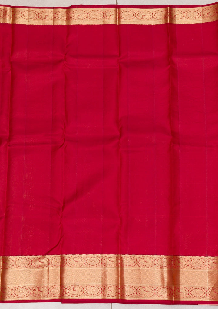 Maroon Zariwork Pure Silk Saree-Koskii