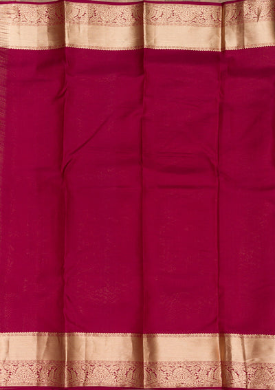 Maroon Zariwork Pure Silk Saree-Koskii