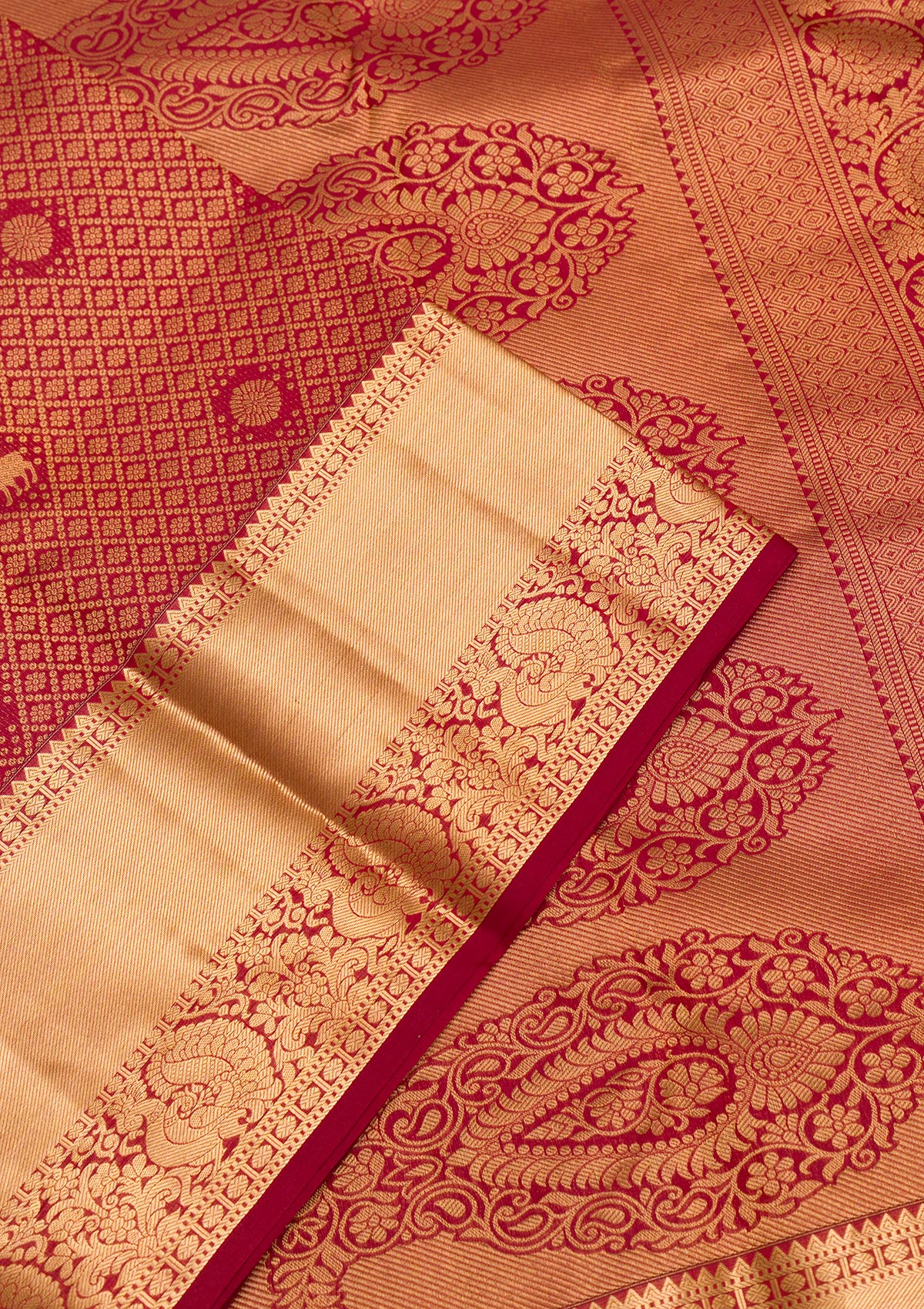 Maroon Zariwork Pure Silk Saree-Koskii