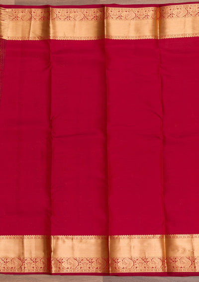 Maroon Zariwork Pure Silk Saree-Koskii